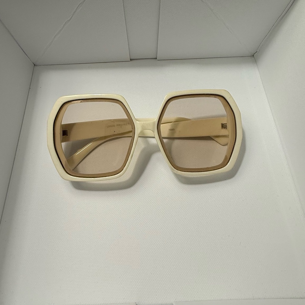 Cream Sheer Square Sunglasses